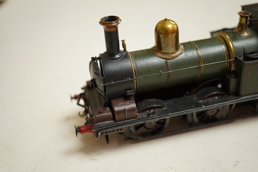 An award winning EM gauge scratch built model railway locomotive by John Worsley, GWR Dean 0-4-4T, 34, rebuilt for the Woolmer Instructional Military Railway (later the Longmoor Military Railway), together with the medal